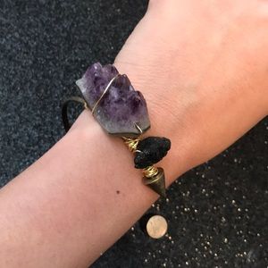 Amethyst broken arrow bracelet